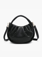 Audrey Circular Satchel Crossbody Bag: Black { product_type }}