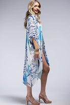 Blue Palm Kimono { product_type }}