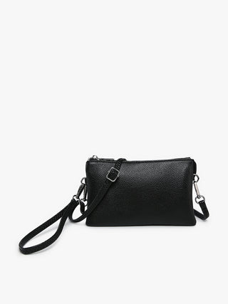 Riley Midnight Black Crossbody/Wristlet-Handbags-Jen & Co.-Three Birdies Boutique, Women's Fashion Boutique Located in Kearney, MO