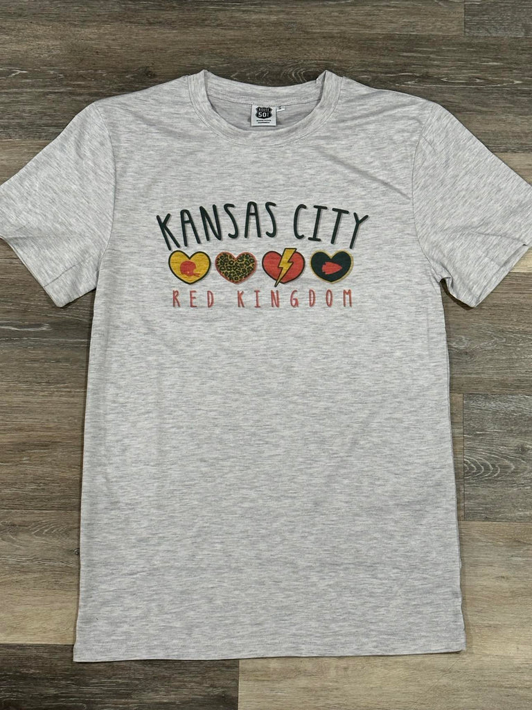 KC 4 Hearts-Graphic Tees-Tres Birdos Graphic Tees-Three Birdies Boutique, Women's Fashion Boutique Located in Kearney, MO