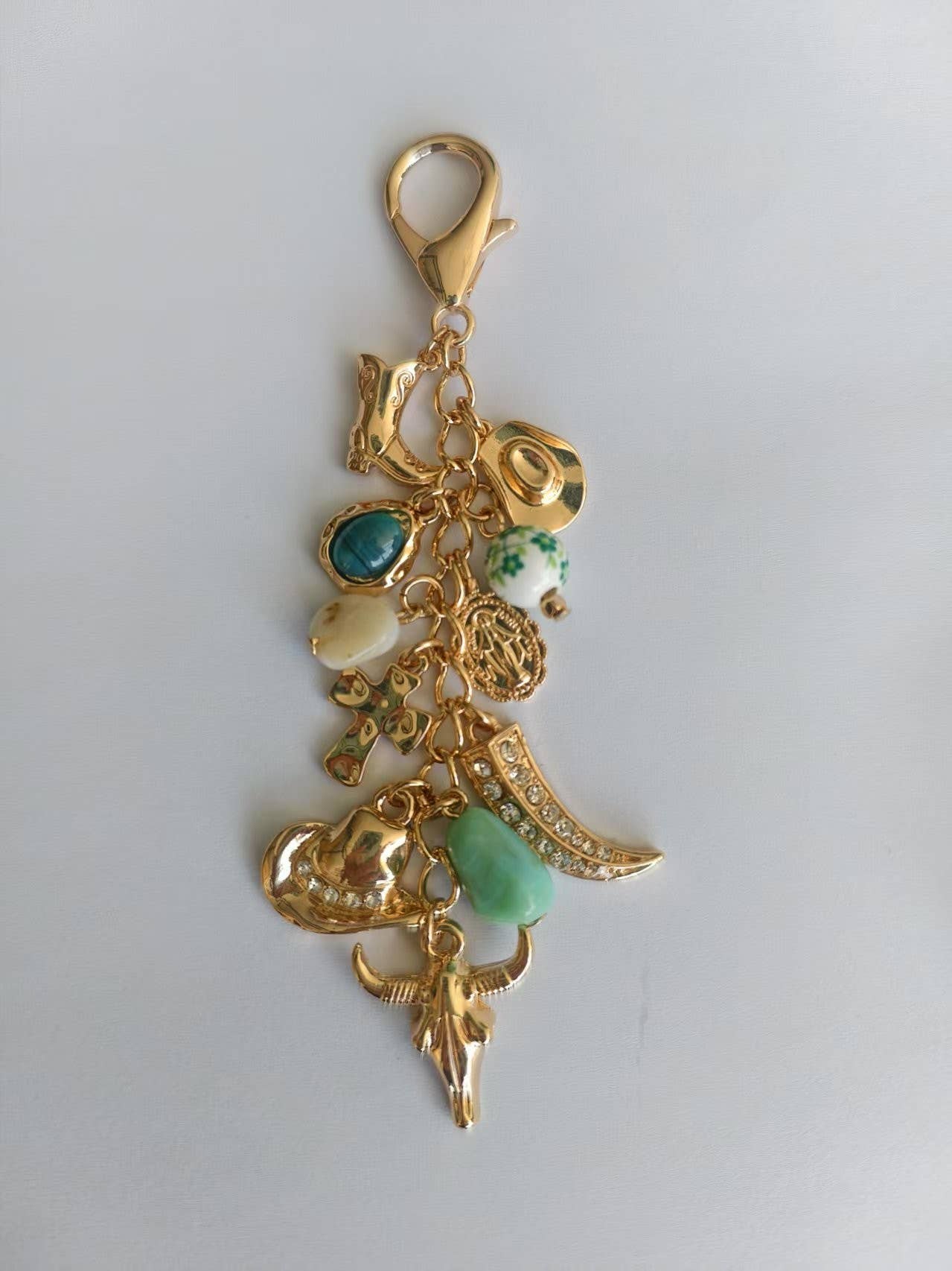 Western Porcelain Cross, Boot, and Cowboy Hat Bag Charm { product_type }}