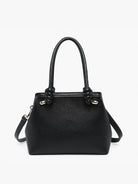 Blair Classic Satchel with Knotted Handles & Long Strap - Black { product_type }}
