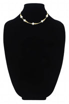 Chain Link Necklace With Pearl Accents: GOLD(GD)-Urbanista-Three Birdies Boutique, Women's Fashion Boutique Located in Kearney, MO