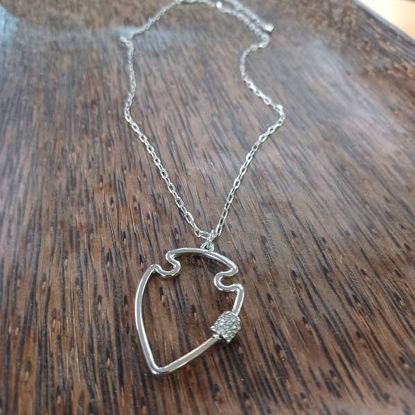 Large Bling Arrowhead Necklace Silver OR Gold: Silver { product_type }}