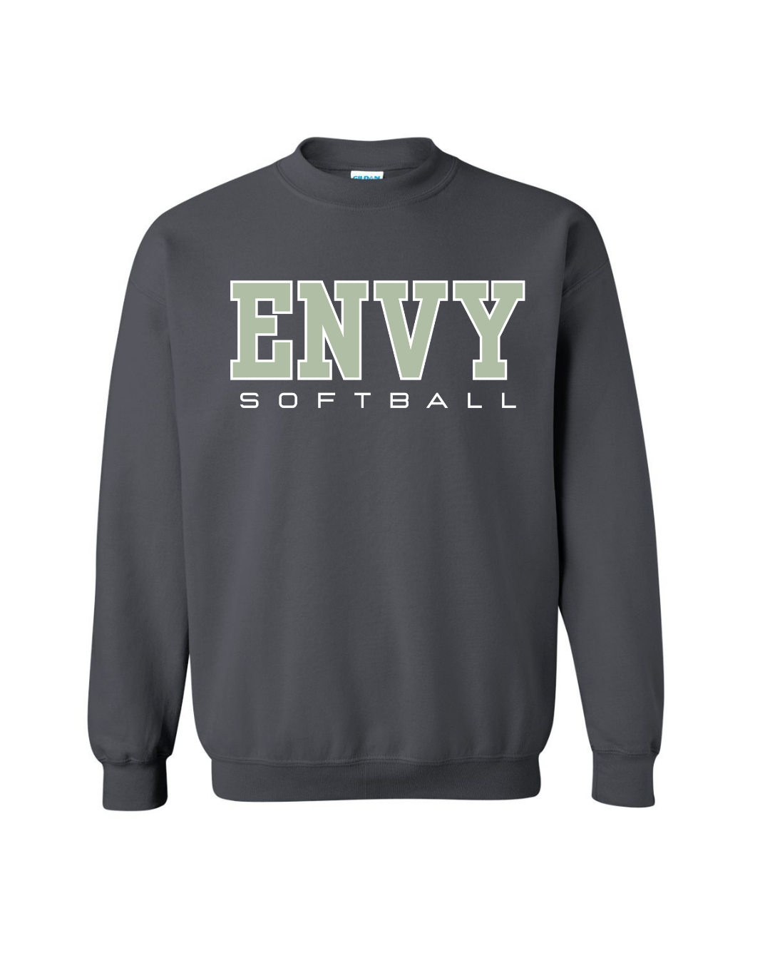 Block Envy Softball Gildan Crewneck-Graphic Tees-TB TEES-Three Birdies Boutique, Women's Fashion Boutique Located in Kearney, MO