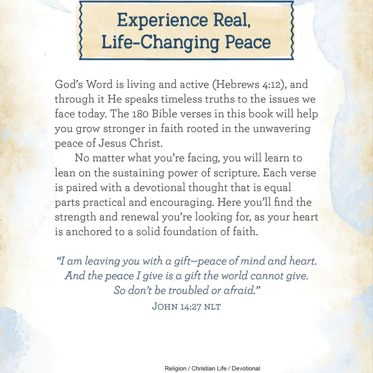 180 Bible Verses to Experience Peace: For Women-Book-Barbour Publishing, Inc.-Three Birdies Boutique, Women's Fashion Boutique Located in Kearney, MO