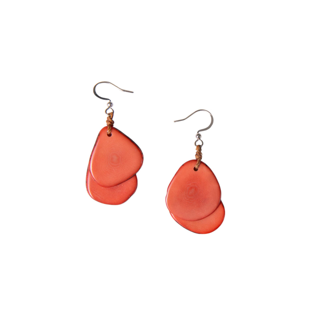 Fiesta Earrings-Organic Tagua Jewelry-Three Birdies Boutique, Women's Fashion Boutique Located in Kearney, MO