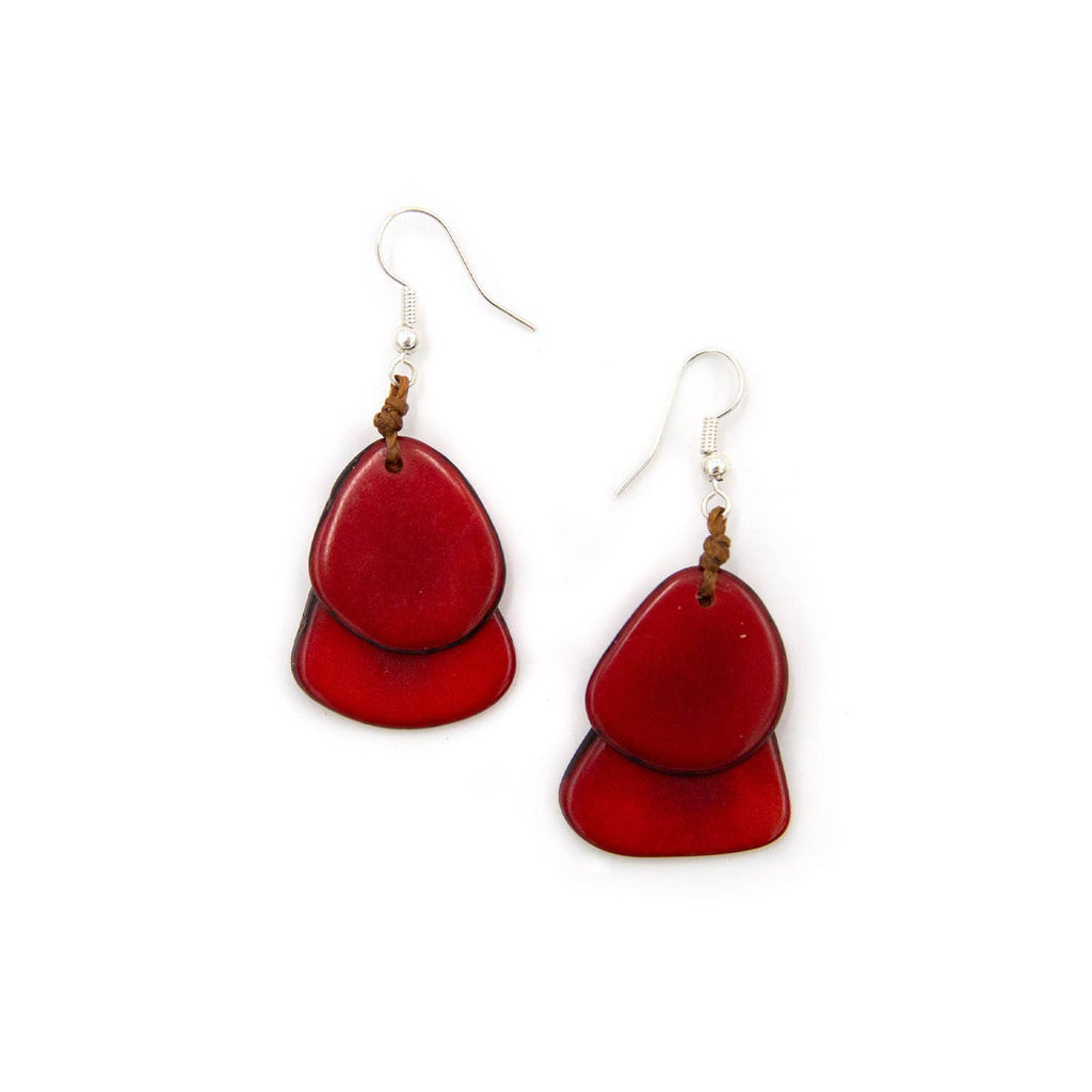 Fiesta Earrings: Mustard-Organic Tagua Jewelry-Three Birdies Boutique, Women's Fashion Boutique Located in Kearney, MO
