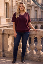 Oversized Rib Ruched Top-Shirts & Tops-Dear Scarlett-Three Birdies Boutique, Women's Fashion Boutique Located in Kearney, MO