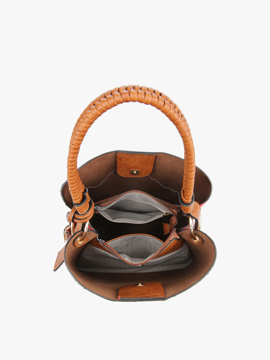 Olivia Animal Print Contrast Hobo: Black/Leopard { product_type }}