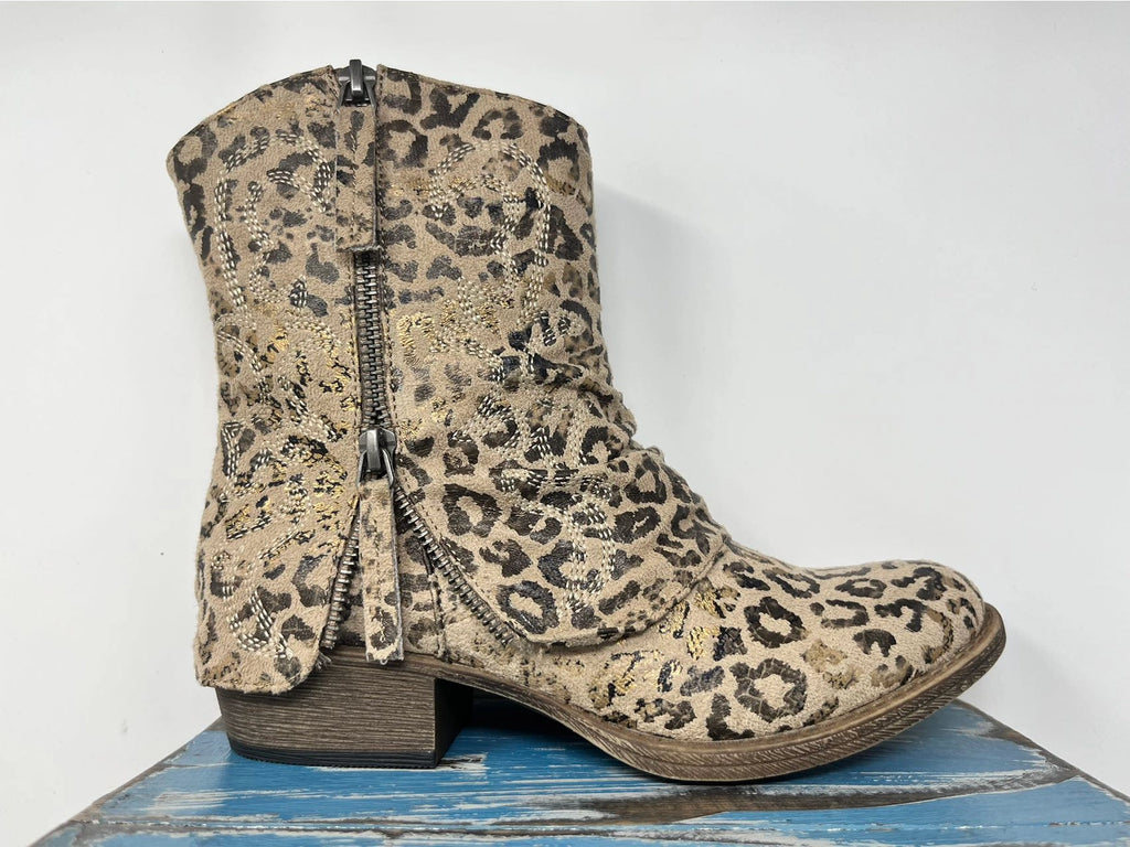 Tranquil Leopard Booties-Booties-Very G-Three Birdies Boutique, Women's Fashion Boutique Located in Kearney, MO