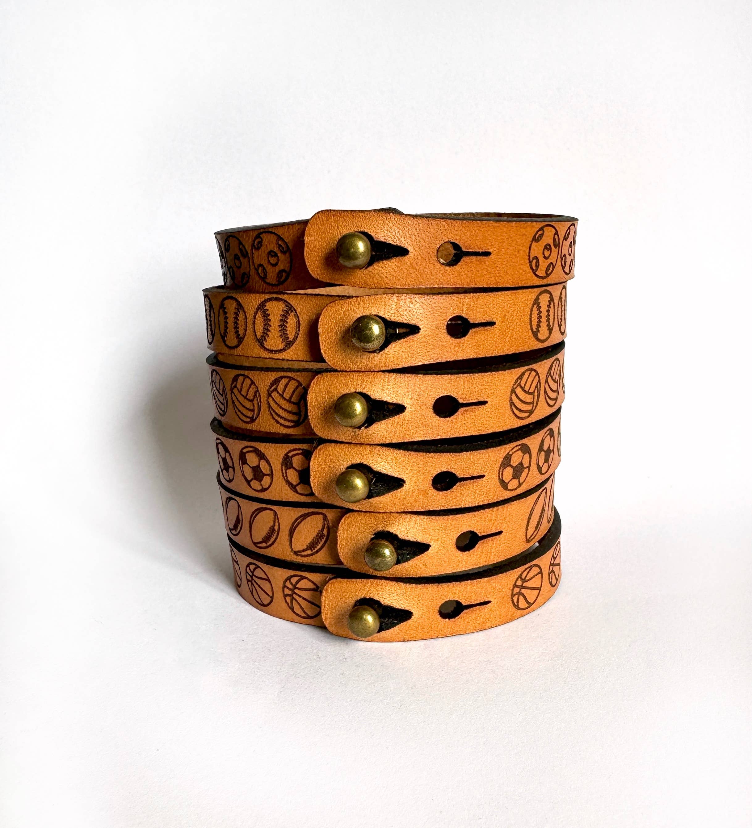 Sports Thin Leather Bracelet : Pickleball { product_type }}