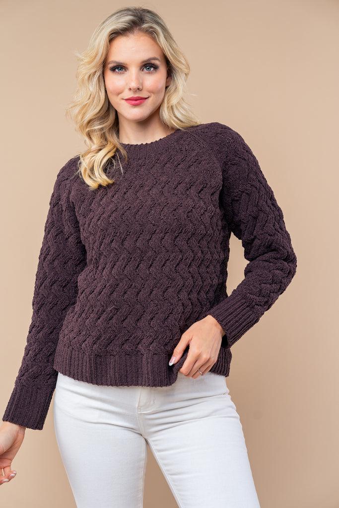 Cable Knit Sweater-Sweater-White Birch-Three Birdies Boutique, Women's Fashion Boutique Located in Kearney, MO
