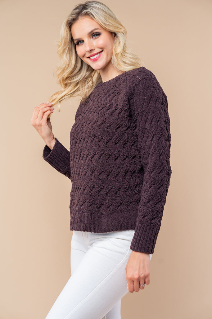 Cable Knit Sweater-Sweater-White Birch-Three Birdies Boutique, Women's Fashion Boutique Located in Kearney, MO