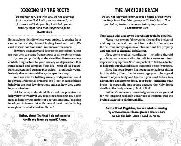 Devotions & Prayers Managing Anxiety & Depression -teen girl-Barbour Publishing, Inc.-Three Birdies Boutique, Women's Fashion Boutique Located in Kearney, MO