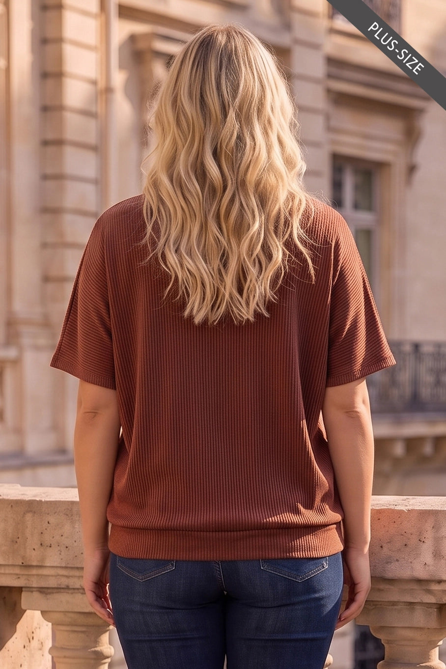 Oversized Rib Ruched Top-Shirts & Tops-Dear Scarlett-Three Birdies Boutique, Women's Fashion Boutique Located in Kearney, MO