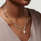 Gold Heart Layer Necklace { product_type }}