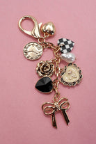Bow Checker Heart Flower Bag Charm { product_type }}