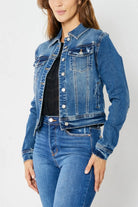 Judy Blue Classic Destroy Denim Jacket { product_type }}