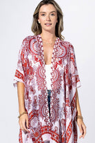 Carnelian Paisley Kimono { product_type }}