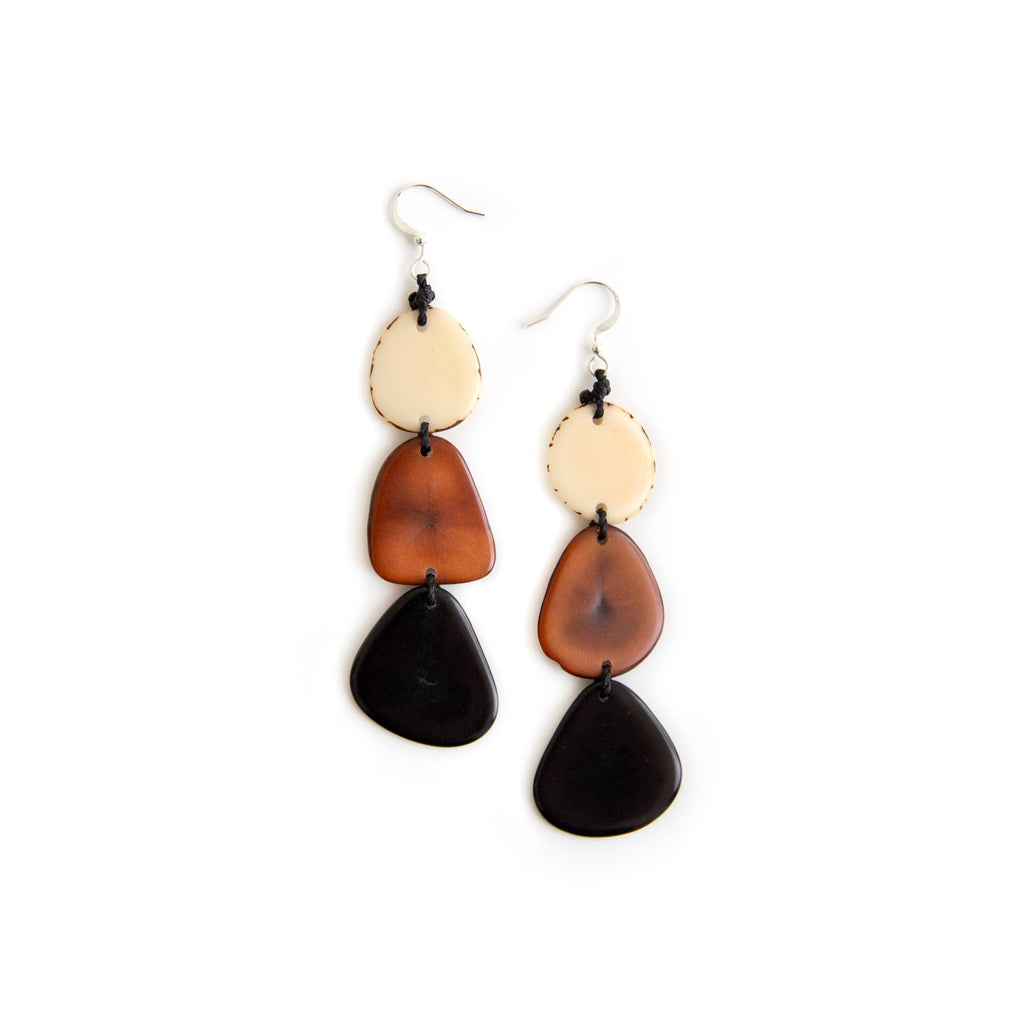 Bali Earrings: Mustard Yellow-Organic Tagua Jewelry-Three Birdies Boutique, Women's Fashion Boutique Located in Kearney, MO