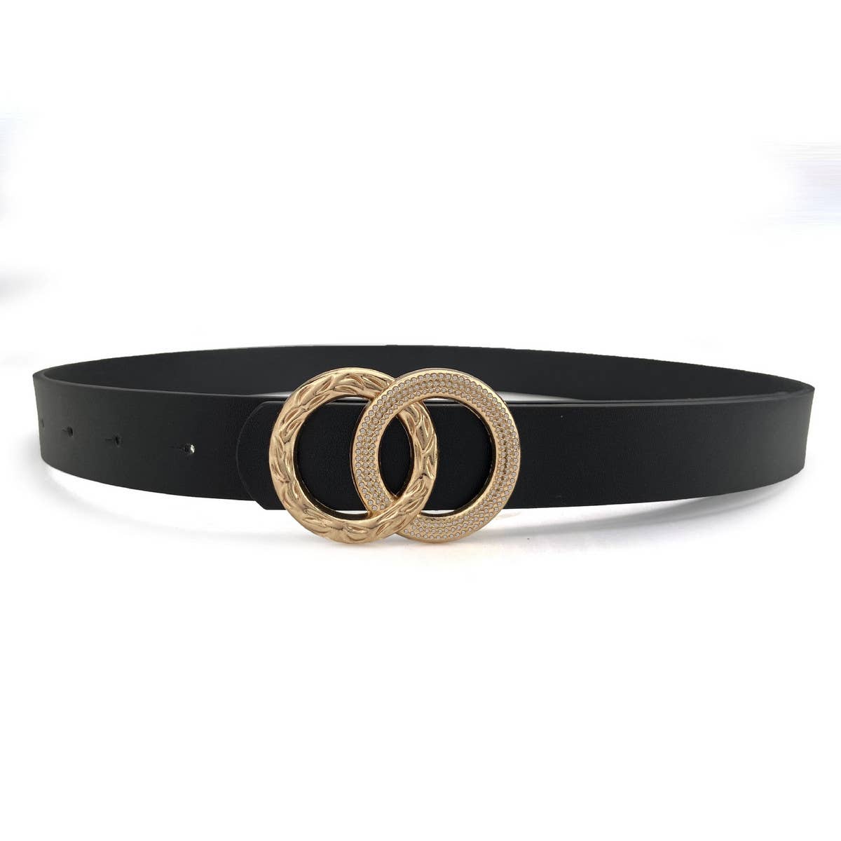 Black Double Buttons Belt { product_type }}