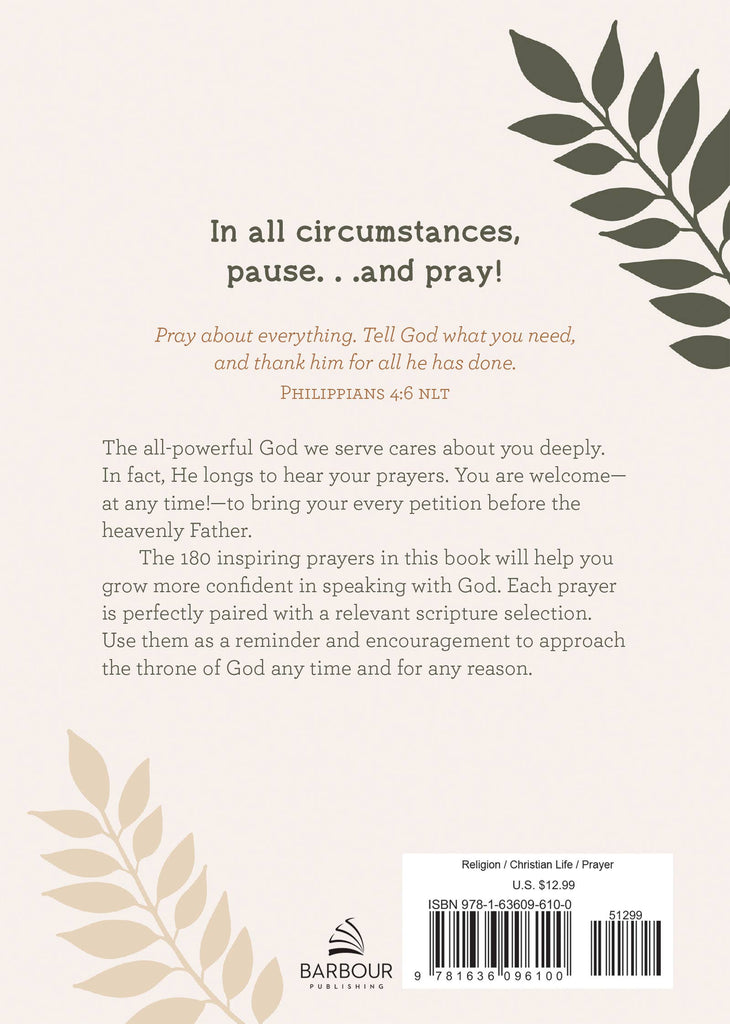 Pause and Pray :180 Encouraging Devotional Prayers for Women-Barbour Publishing, Inc.-Three Birdies Boutique, Women's Fashion Boutique Located in Kearney, MO