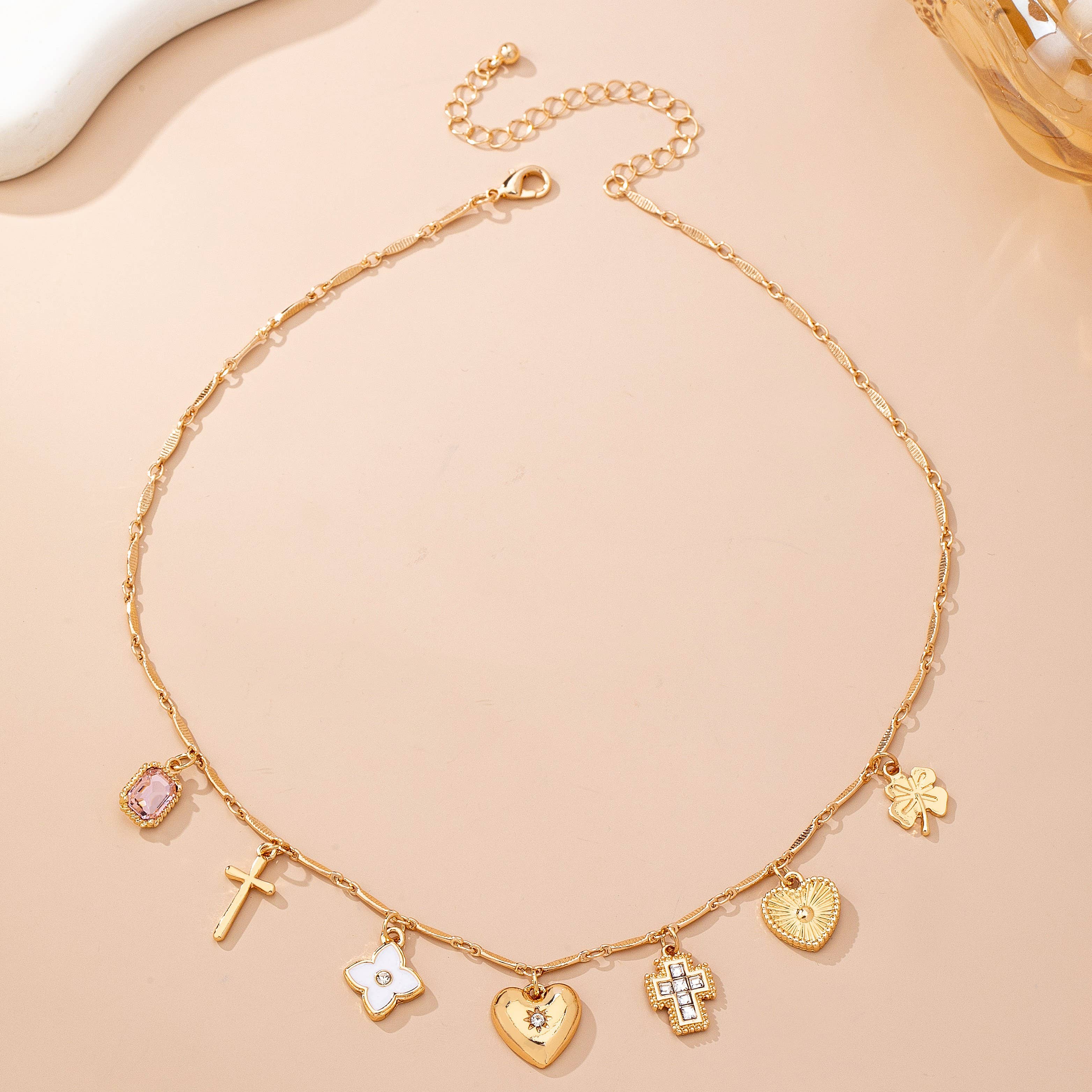 Charm Necklace – Crosses, Hearts, Flowers, Clovers { product_type }}