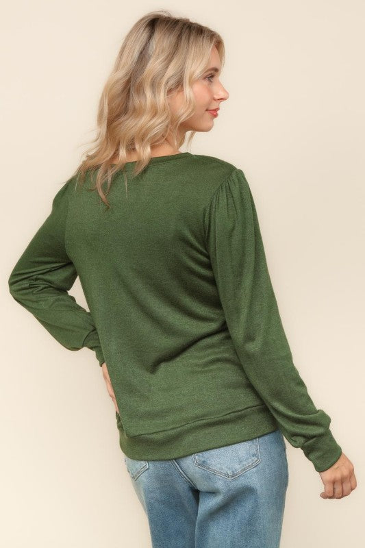 Solid Soft Hacci Knit Top { product_type }}