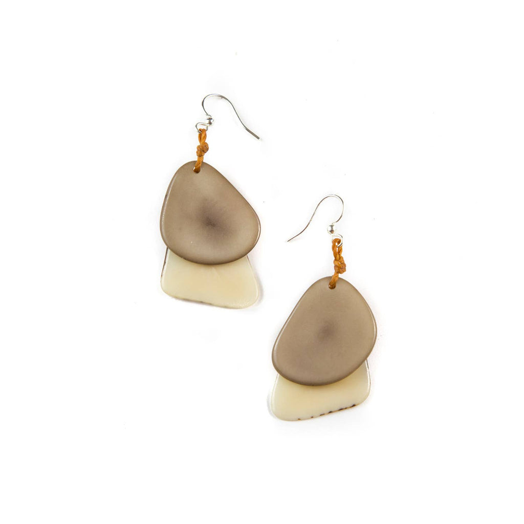 Fiesta Earrings: Melon-Organic Tagua Jewelry-Three Birdies Boutique, Women's Fashion Boutique Located in Kearney, MO