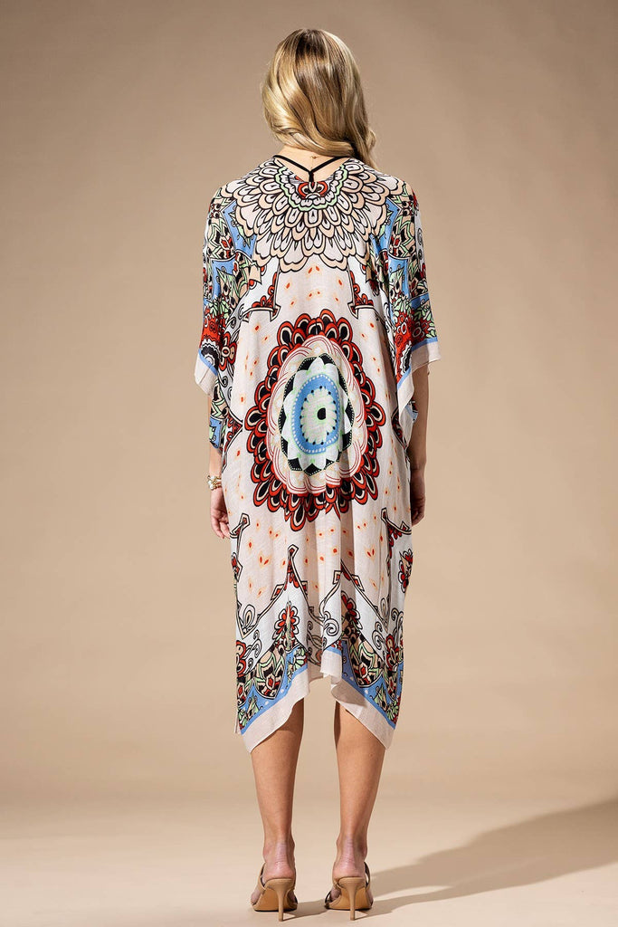 Red Mandala Kimono-Urbanista-Three Birdies Boutique, Women's Fashion Boutique Located in Kearney, MO