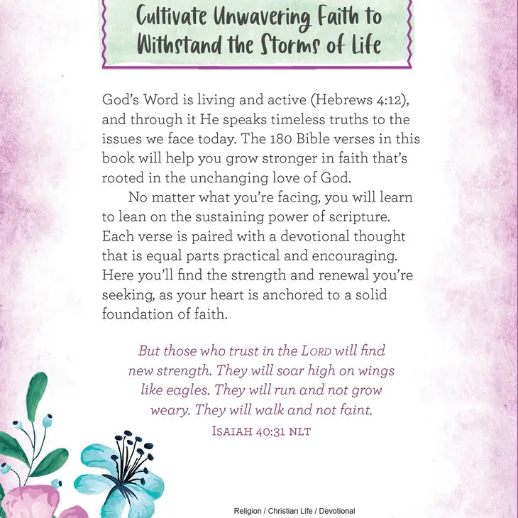 180 Bible Verses For An Unshakable Faith-Book-Barbour Publishing, Inc.-Three Birdies Boutique, Women's Fashion Boutique Located in Kearney, MO