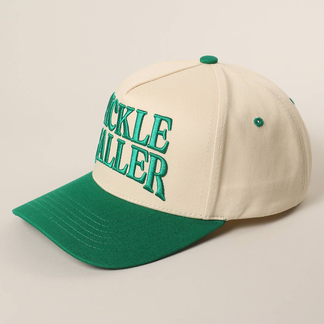 PICKLE BALLER 3D Letter Embroidery Two-Tone Trucker Hat: LPK / ONE SIZE { product_type }}