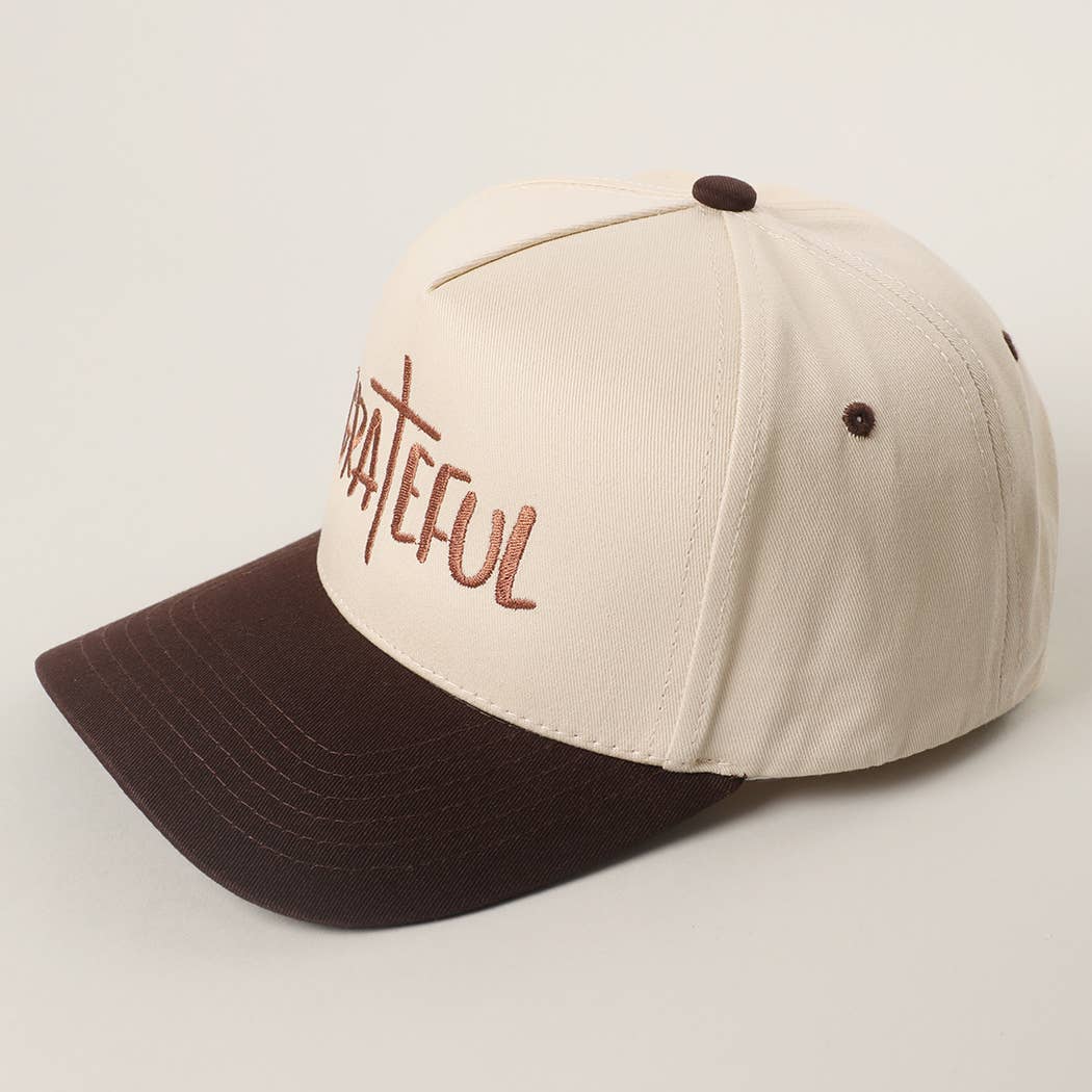 GRATEFUL Embroidery Two-Tone Trucker Hat: COW / One Size { product_type }}