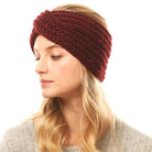 Solid Twisted Wide Knit Headband { product_type }}