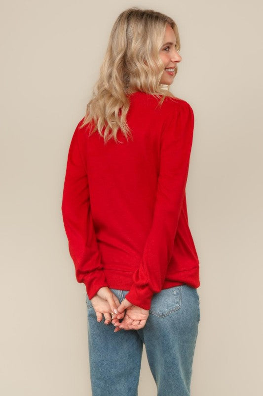 Solid Soft Hacci Knit Top { product_type }}