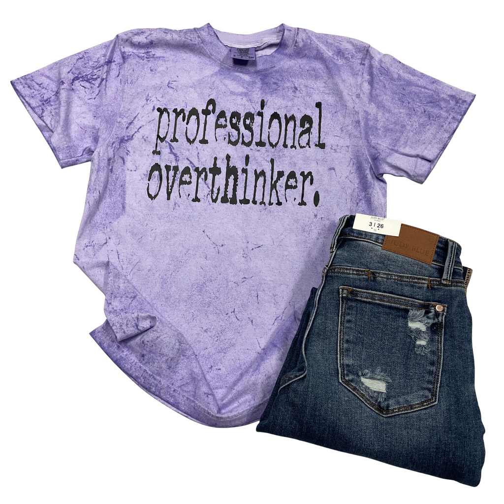 Professional Overthinker Graphic Tee-Graphic Tees-Tres Birdos Graphic Tees-Three Birdies Boutique, Women's Fashion Boutique Located in Kearney, MO