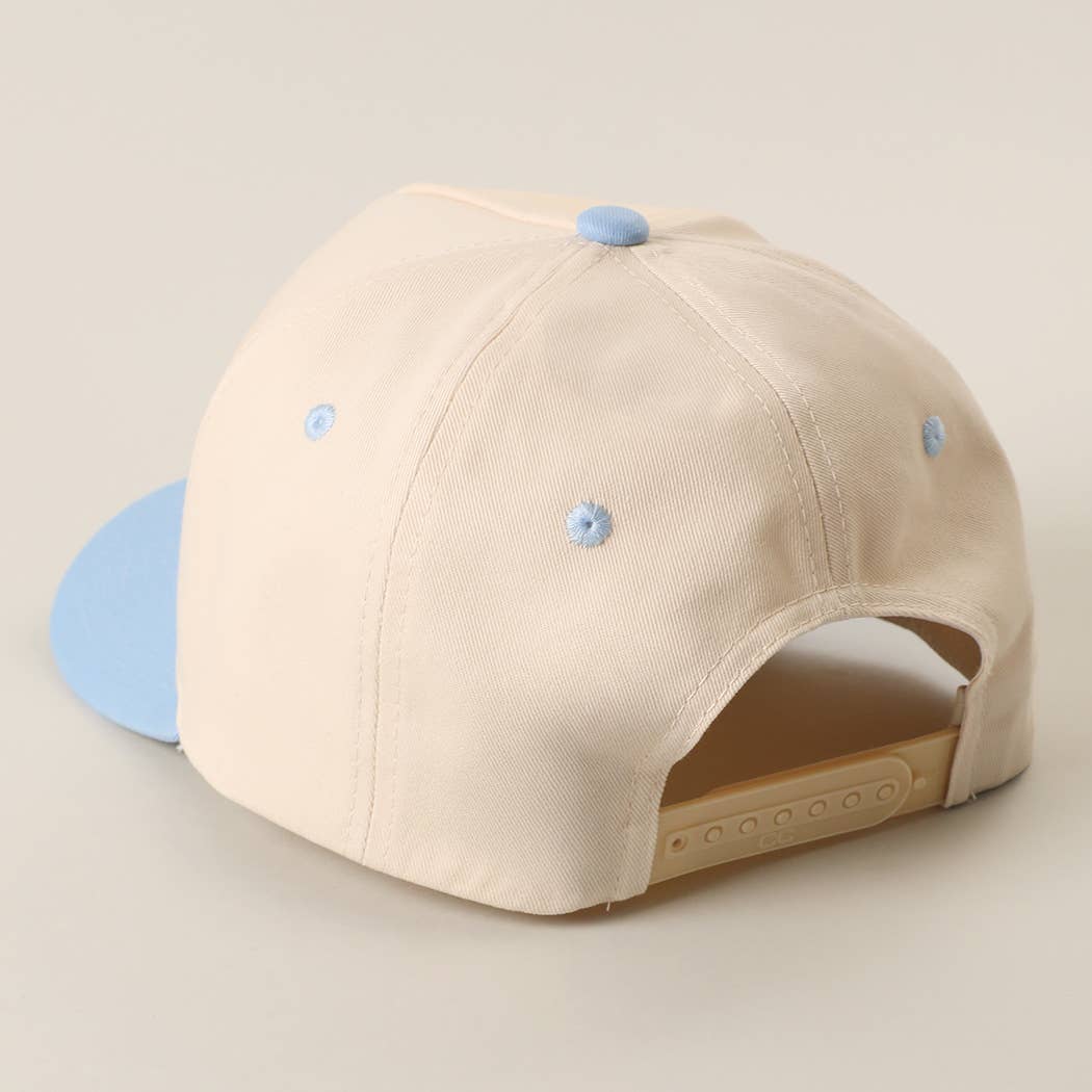 JESUS TAKE THE WHEEL 3D Embroidered Two-Tone Trucker Hat - Sky Blue { product_type }}