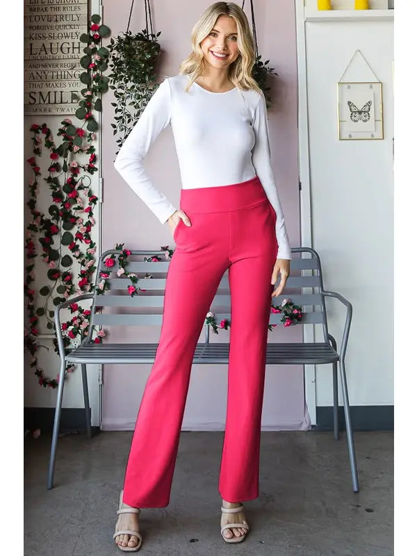 Flare Dress Pants-Pants-HEIMISH-Three Birdies Boutique, Women's Fashion Boutique Located in Kearney, MO