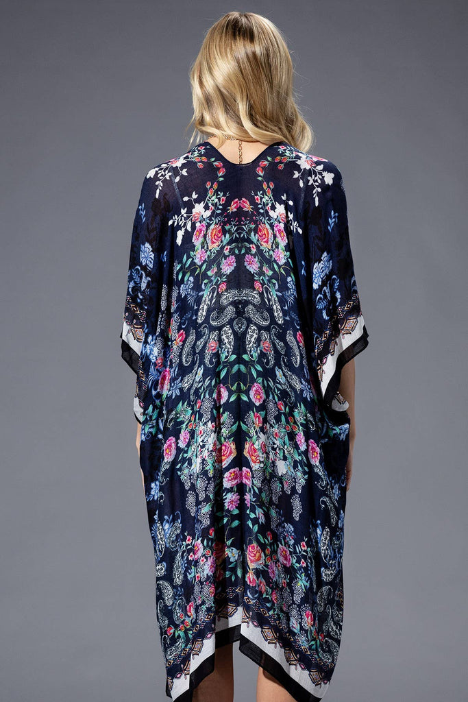 Rose Paisley Kimono: ROSE PAISLEY-Urbanista-Three Birdies Boutique, Women's Fashion Boutique Located in Kearney, MO