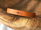 Cross Thin Leather Bracelet - Easter: Cross (Image) { product_type }}