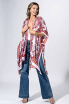 Carnelian Paisley Kimono { product_type }}
