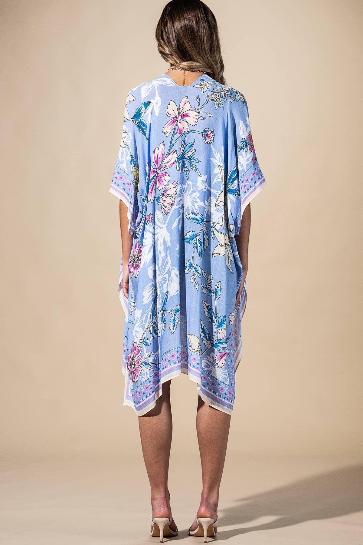 Blue Drift Viscose Kimono: PERIWINKLE-Urbanista-Three Birdies Boutique, Women's Fashion Boutique Located in Kearney, MO