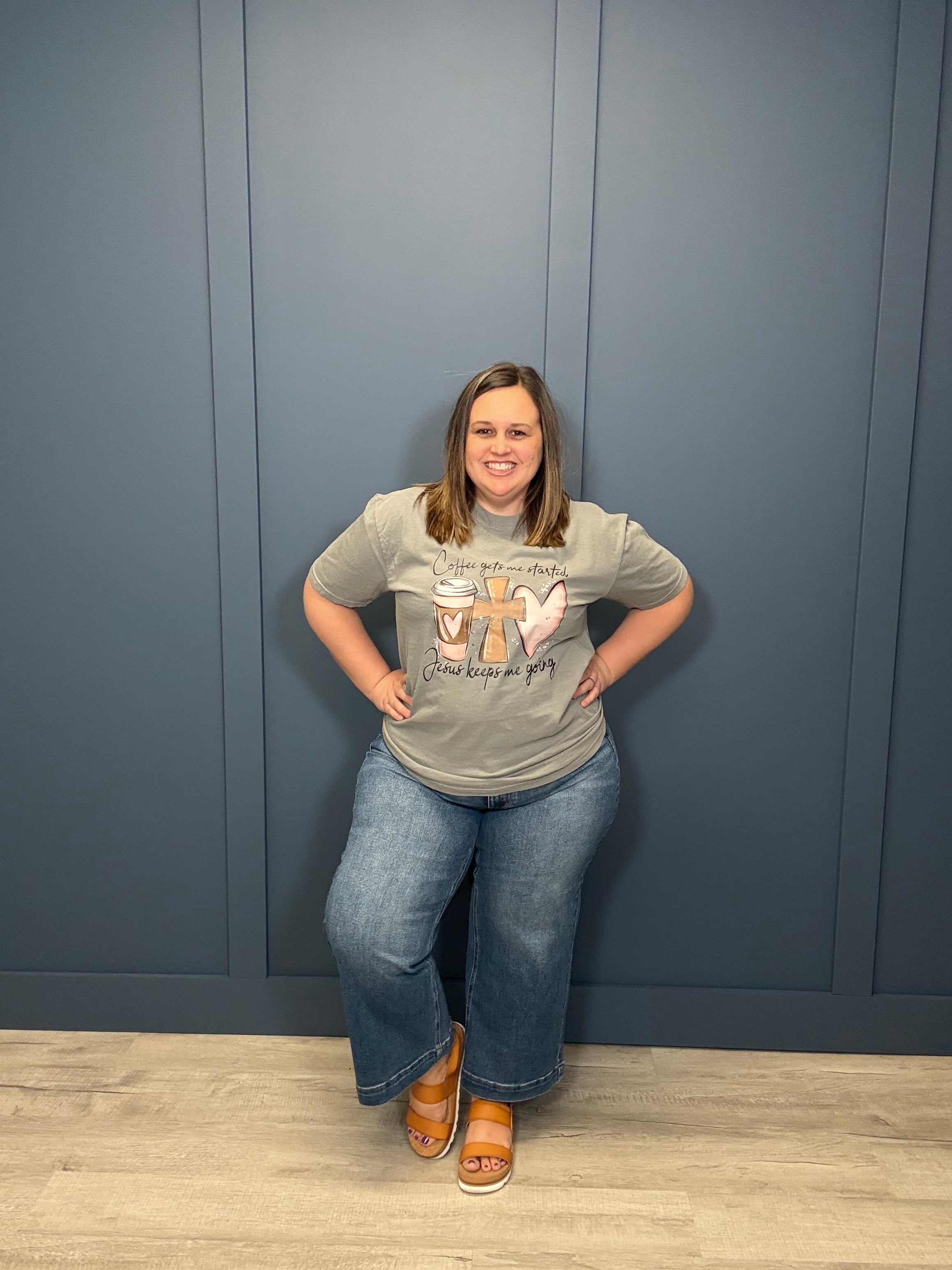 Jesus Keeps Me Going-Tres Birdos Graphic Tees-Three Birdies Boutique, Women's Fashion Boutique Located in Kearney, MO