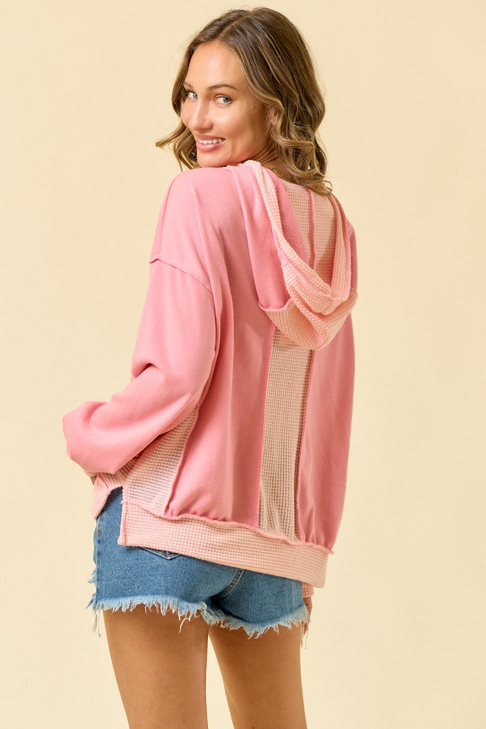 Terry Waffle Sweatshirt Hoodie { product_type }}