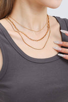 Gold Three Layer Necklace { product_type }}