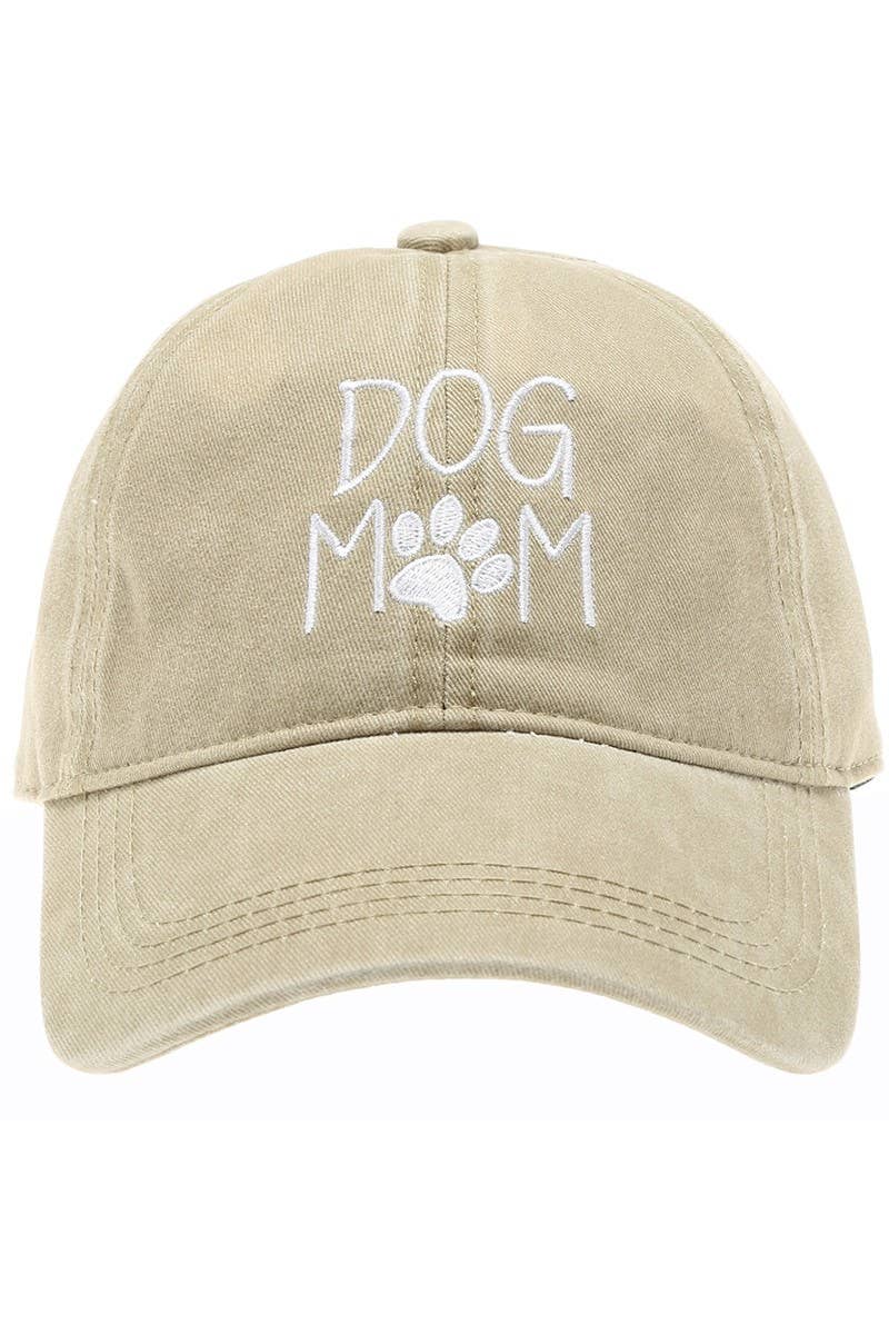 DOG MOM Embroidered Cotton Baseball Caps Dad Hat: DUSTY PINK / One Size { product_type }}