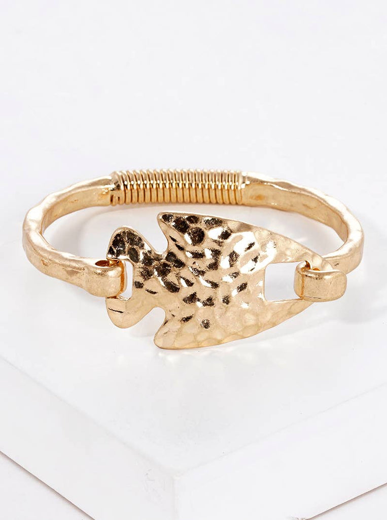 Hammered Arrowhead Bracelet-Jewelry-Wild Honey-Three Birdies Boutique, Women's Fashion Boutique Located in Kearney, MO