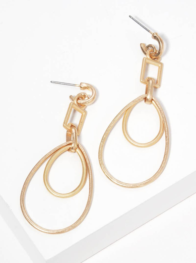 Open Hoop Earrings: Gold-Jewelry-Wild Honey-Three Birdies Boutique, Women's Fashion Boutique Located in Kearney, MO