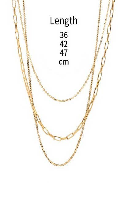 Gold Three Layer Necklace { product_type }}